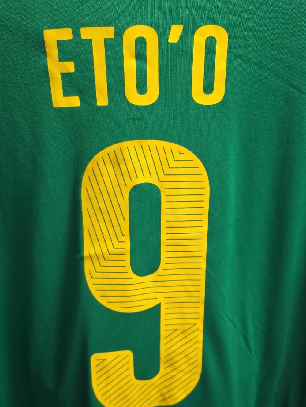 Puma Green & Yellow Cameroon Football Shirt with Red Trim #9 - Picture 13 of 13